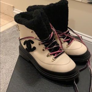 Chanel Boots - lace up, B & W, calfskin